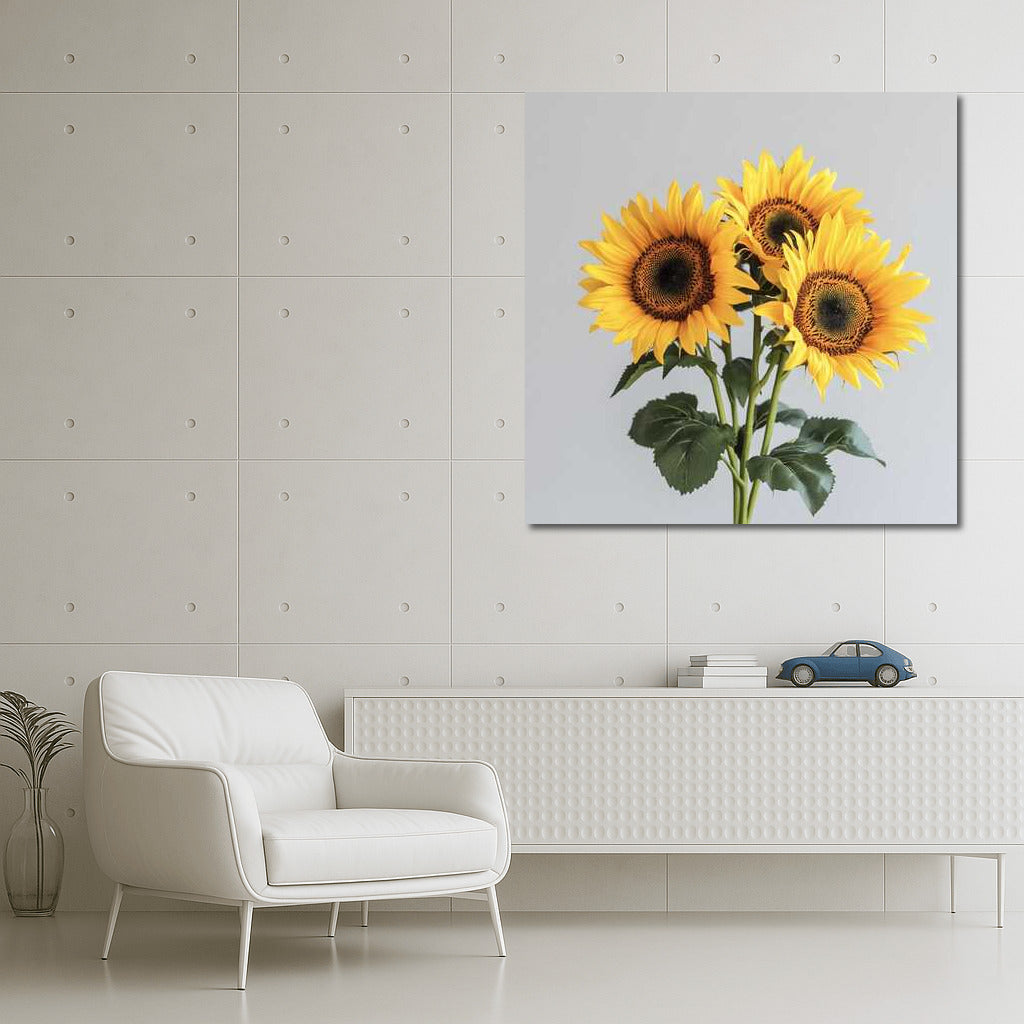 Golden Sunflowers Helianthus: Sunny Mood in Your Interior