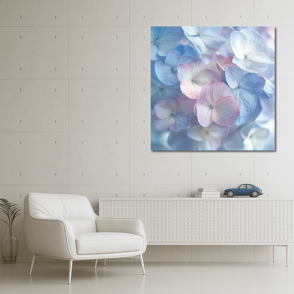 Delicate Inflorescences of Hydrangea Annabelle: Transparent Lightness