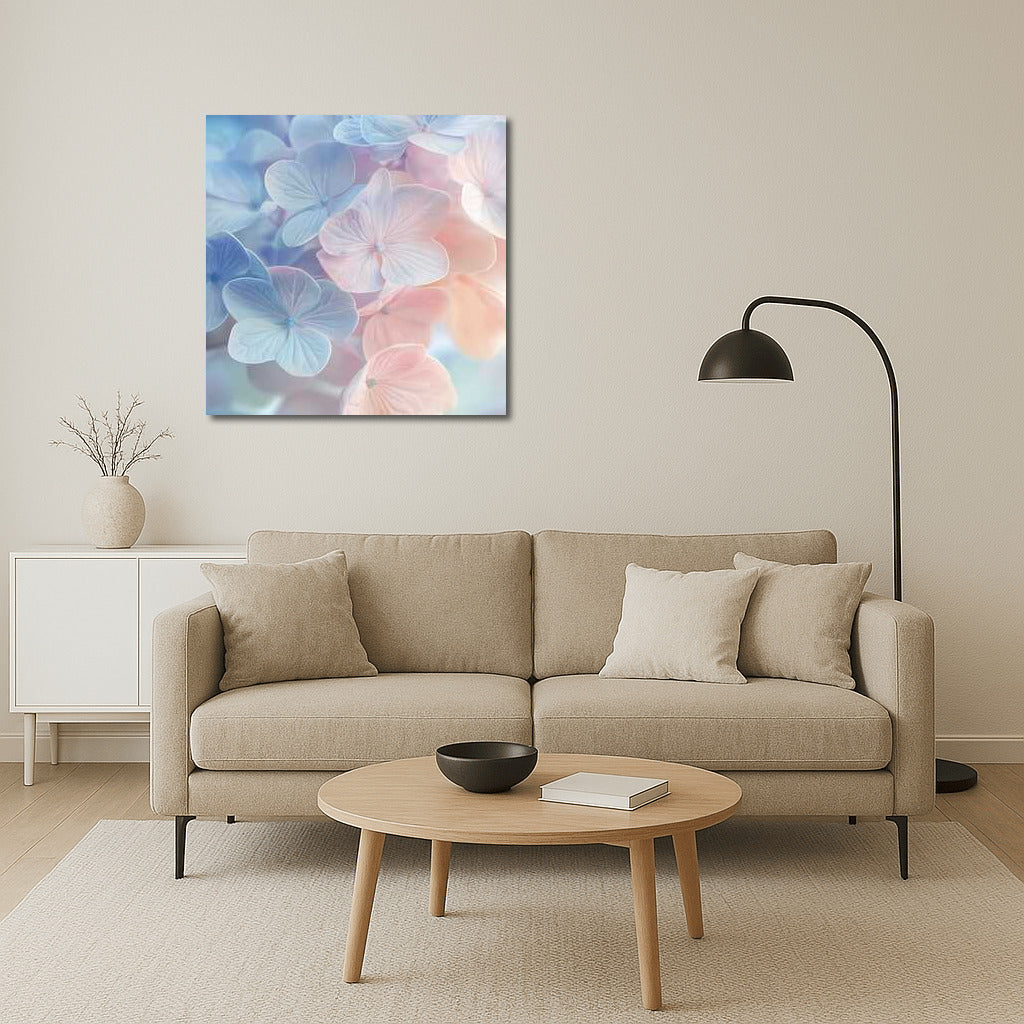 Delicate Flowers of Hydrangea Endless Summer: Watercolor Lightness