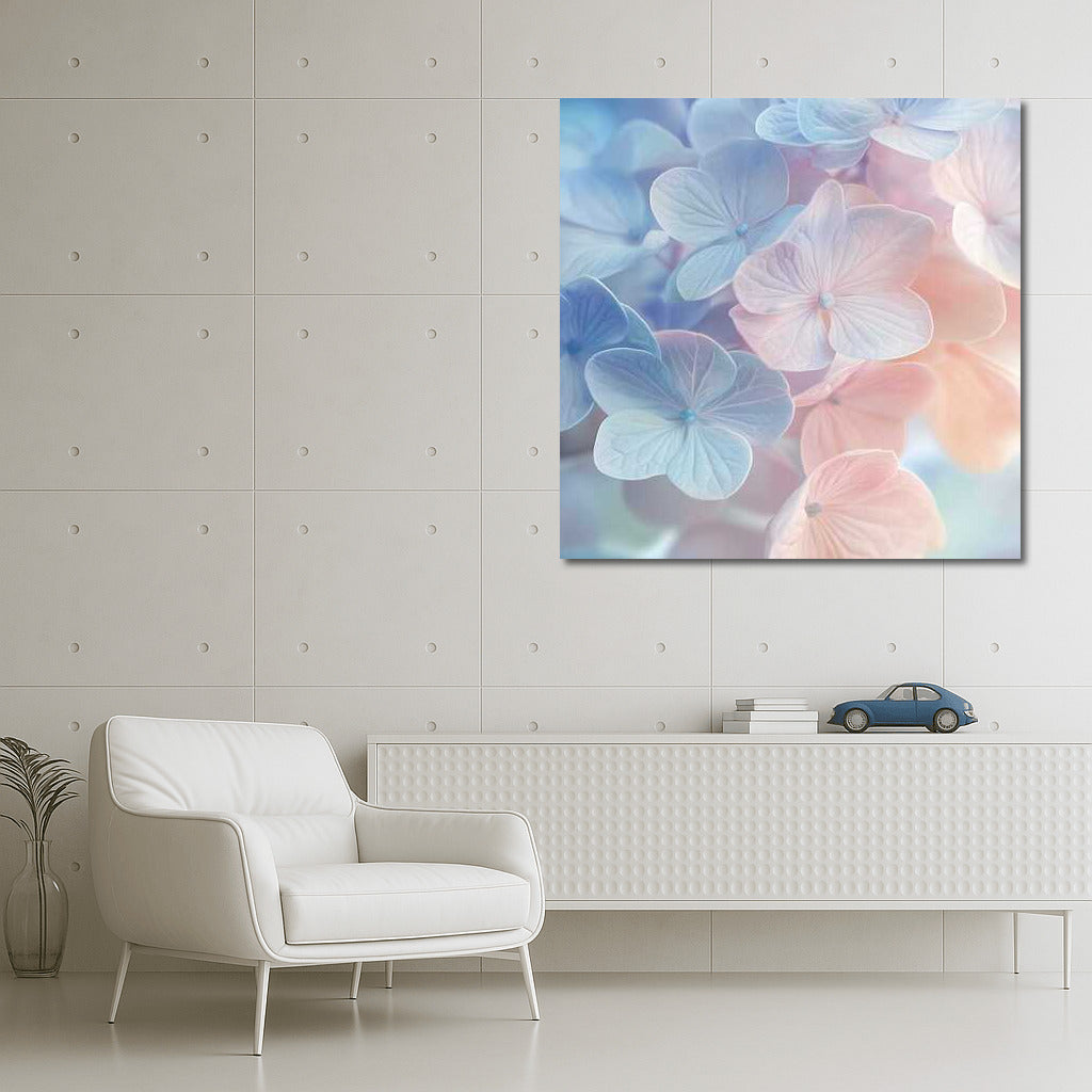 Delicate Flowers of Hydrangea Endless Summer: Watercolor Lightness