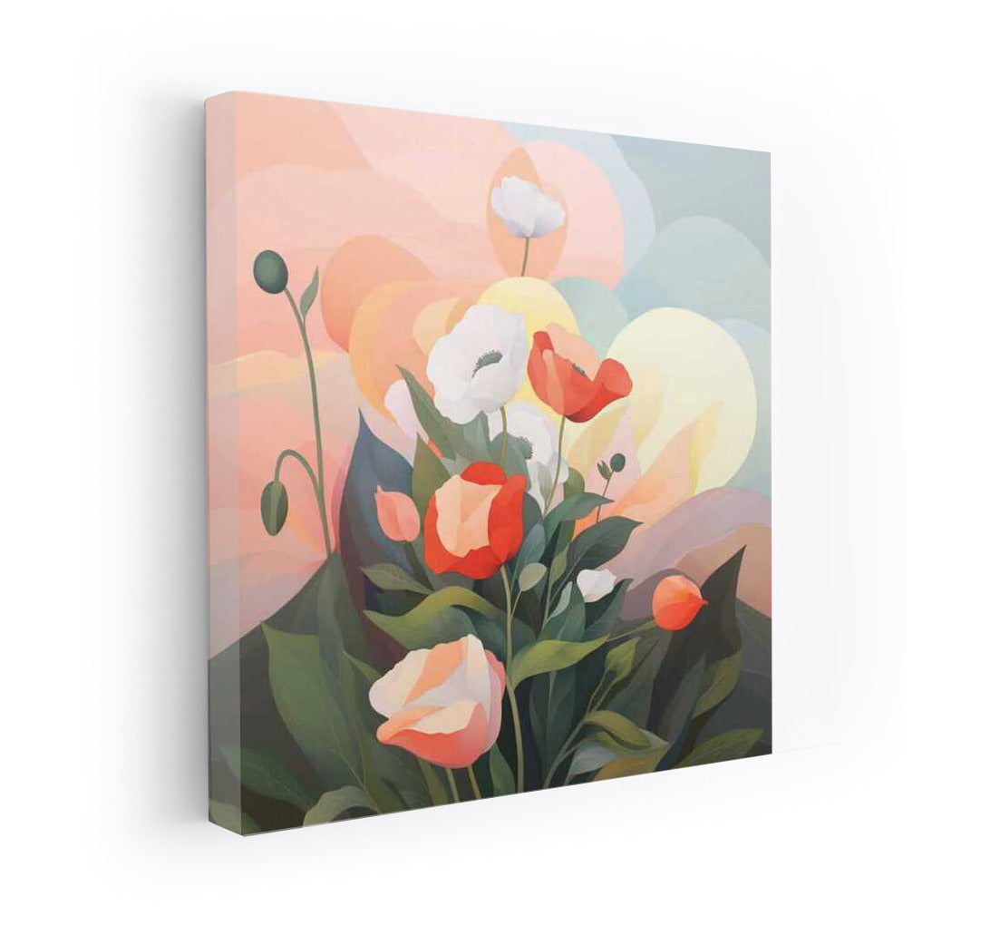 Bouquet of Blooming Poppies: Delicate Floral Design for Comfort and Inspiration