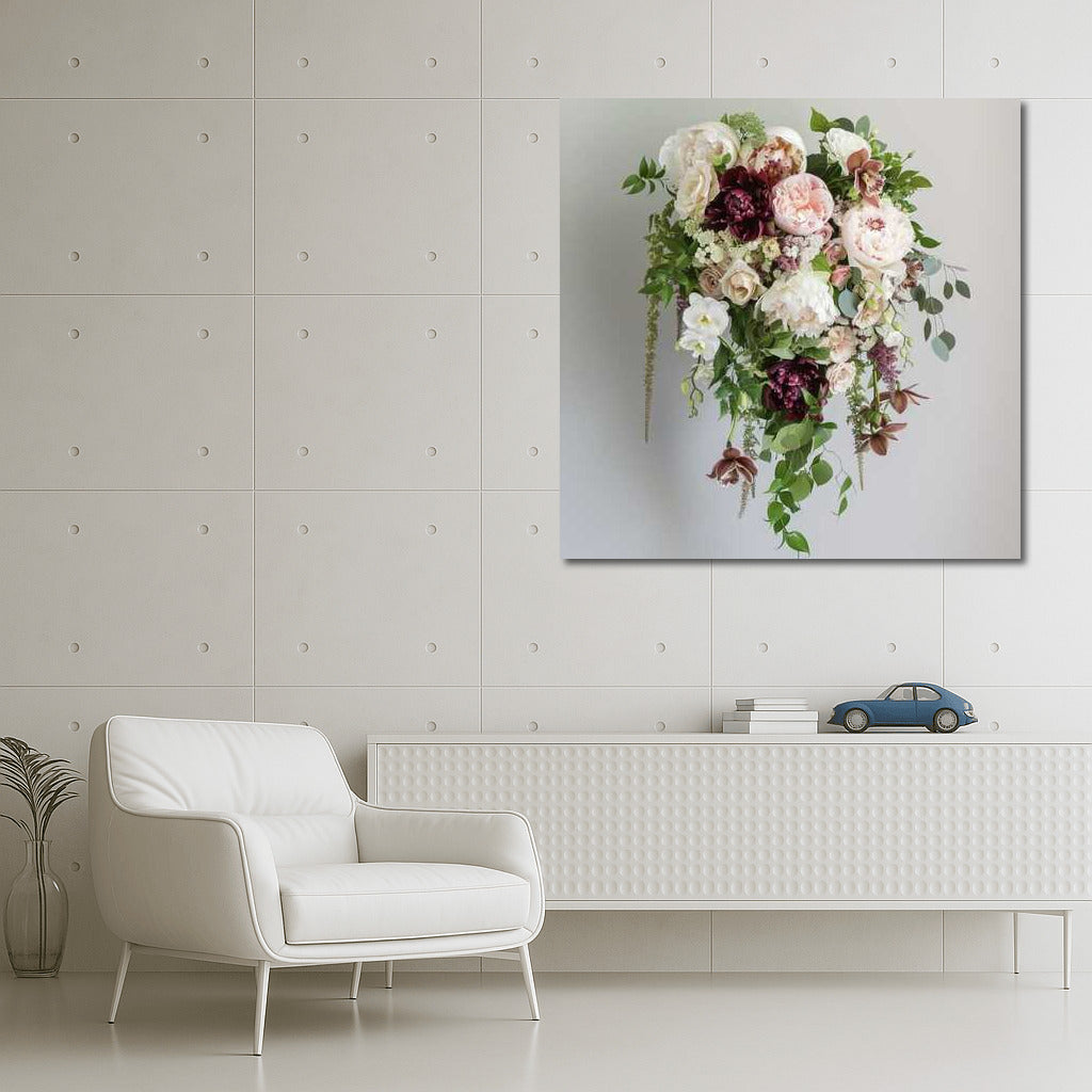 Peonies and Roses: Elegant Floral Accent for Interior
