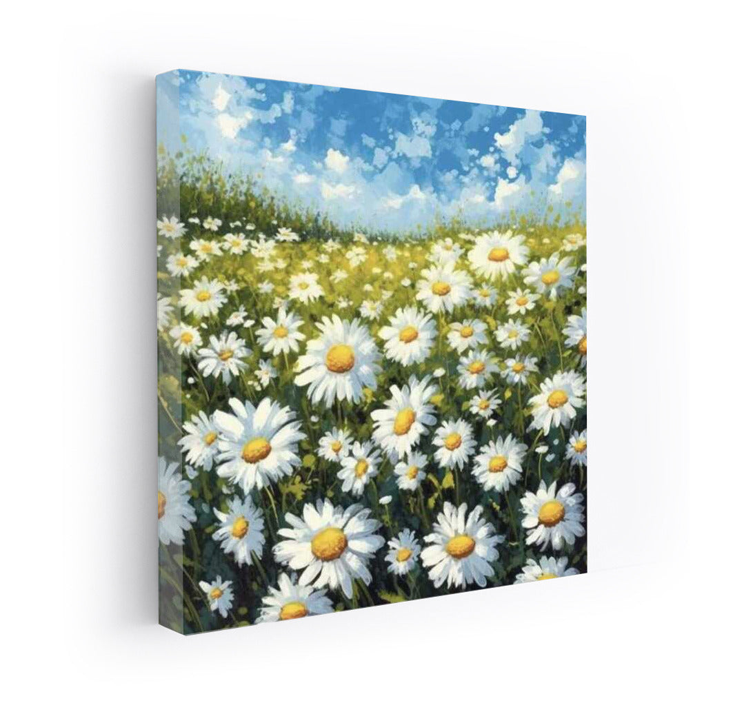Summer Dance of Daisies: A Field of Flowers Filled with Solar Energy