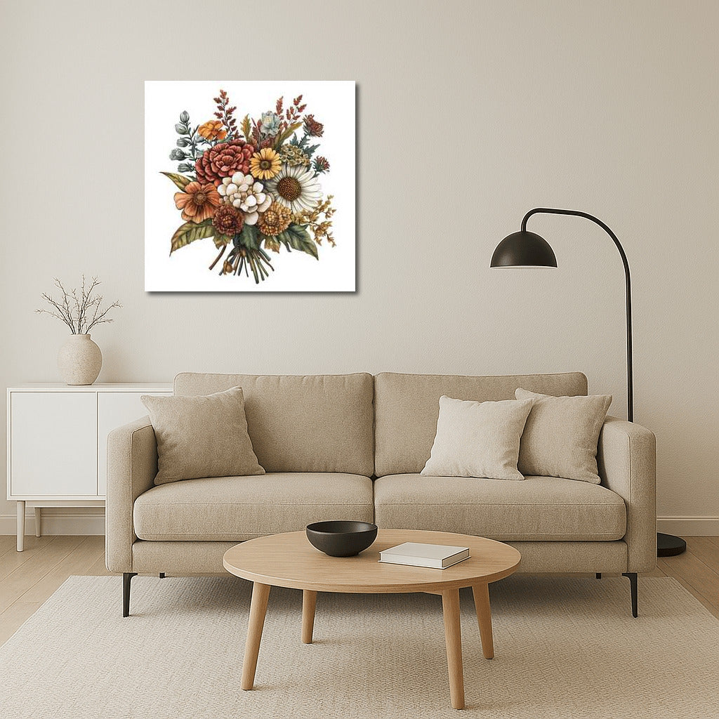 Floral Bouquet: Dahlias and Daisies for Interior