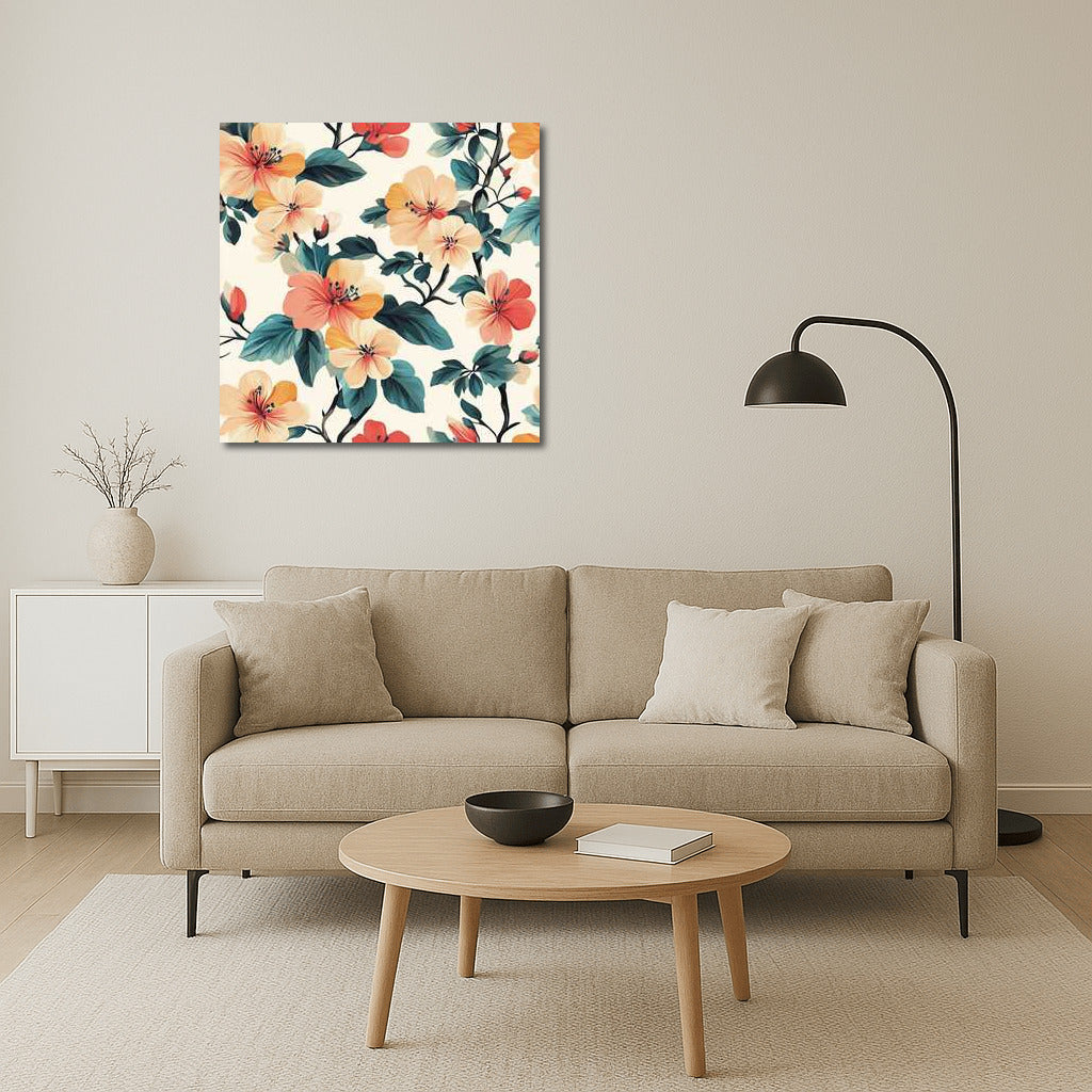 Floral pattern with peonies: Elegance and harmony