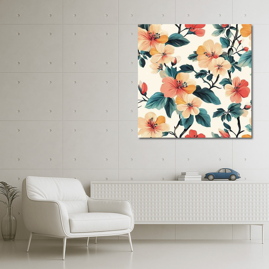 Floral pattern with peonies: Elegance and harmony