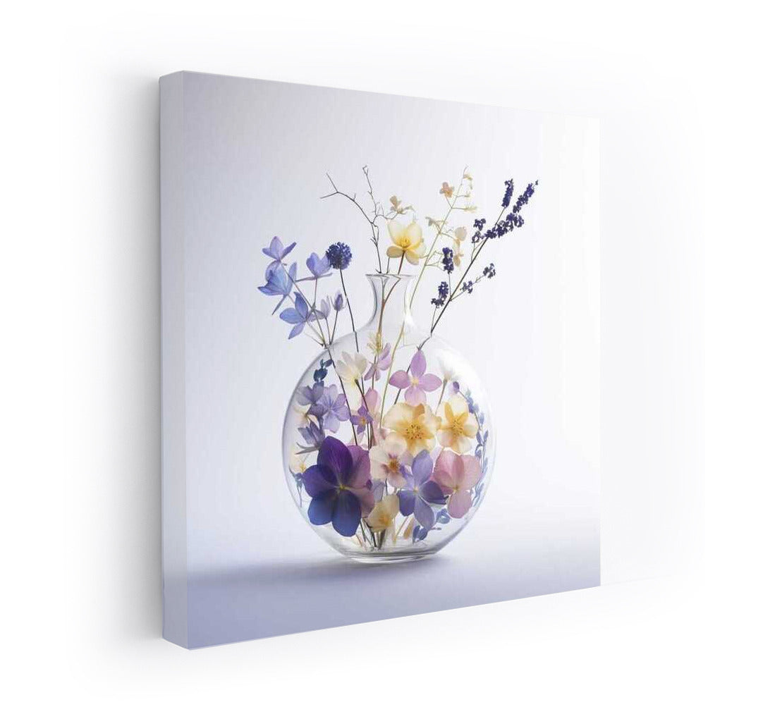 Flowers under glass: Peonies in a vase