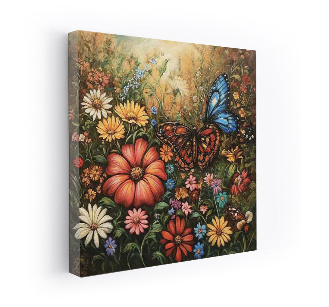 Dance of Butterflies Among Peonies: Floral Harmony