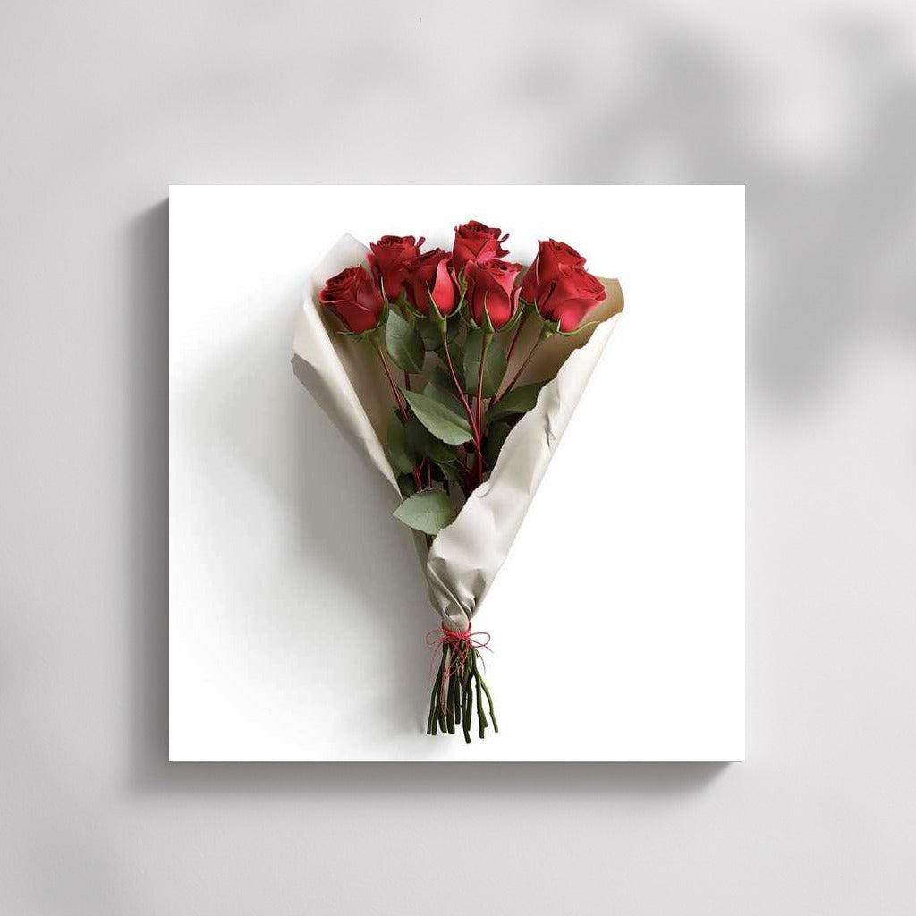 Tea Roses in Scarlet Grace: Romantic Bouquet for Interior