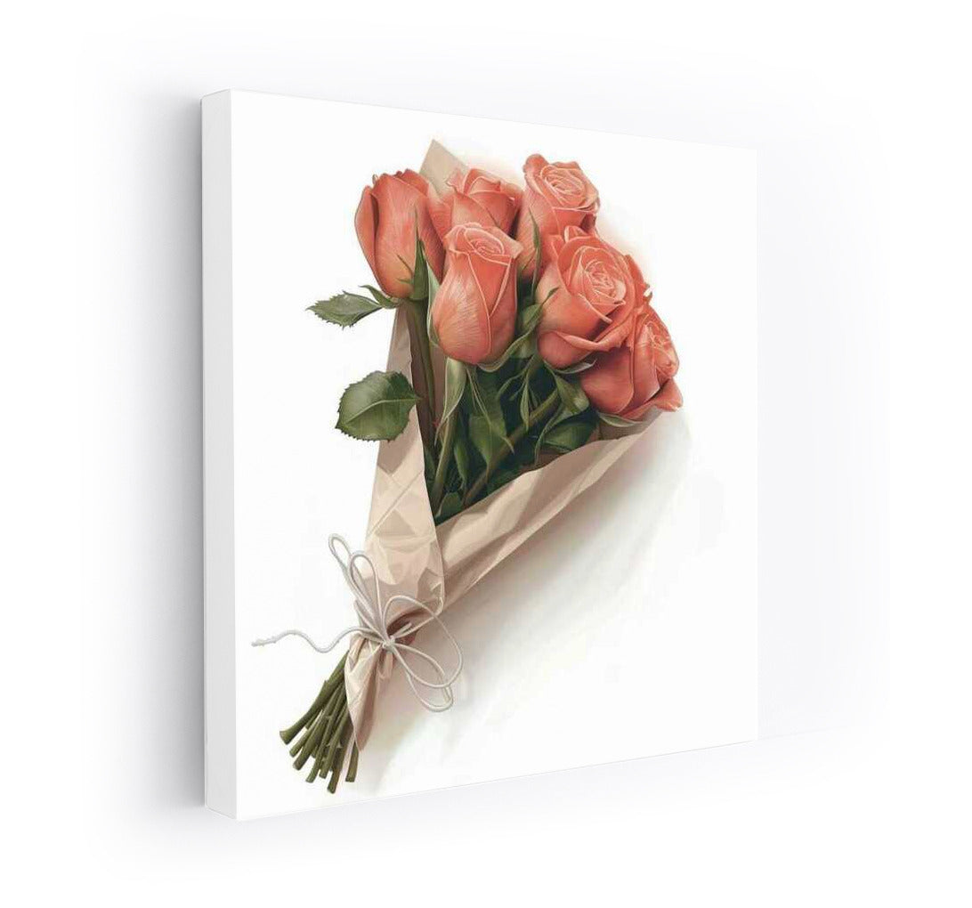 Peach Symphony: Peach Rose Bouquet in a Box
