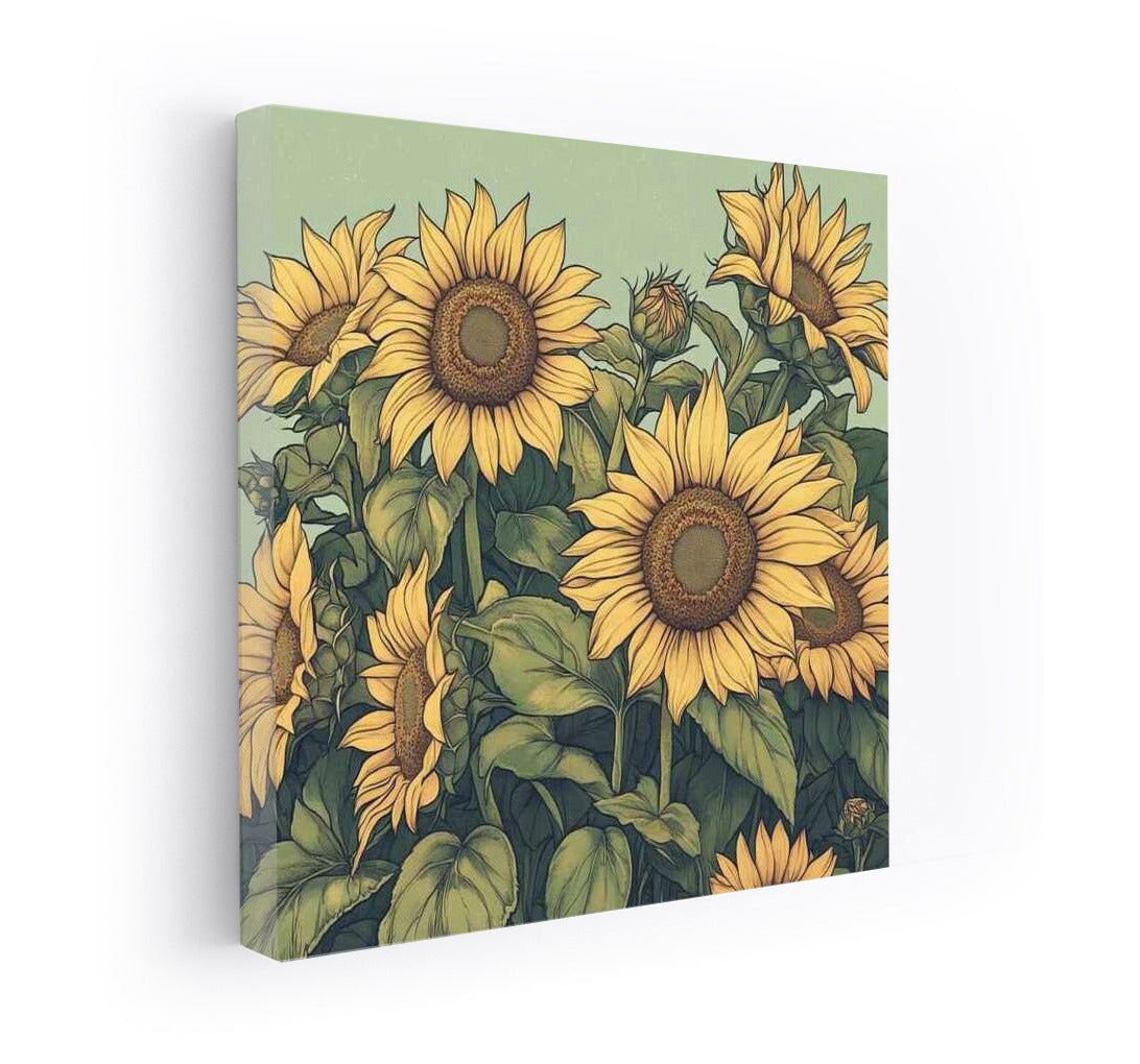 Sunny Sunflowers: Vibrant Illustration by Helianthus