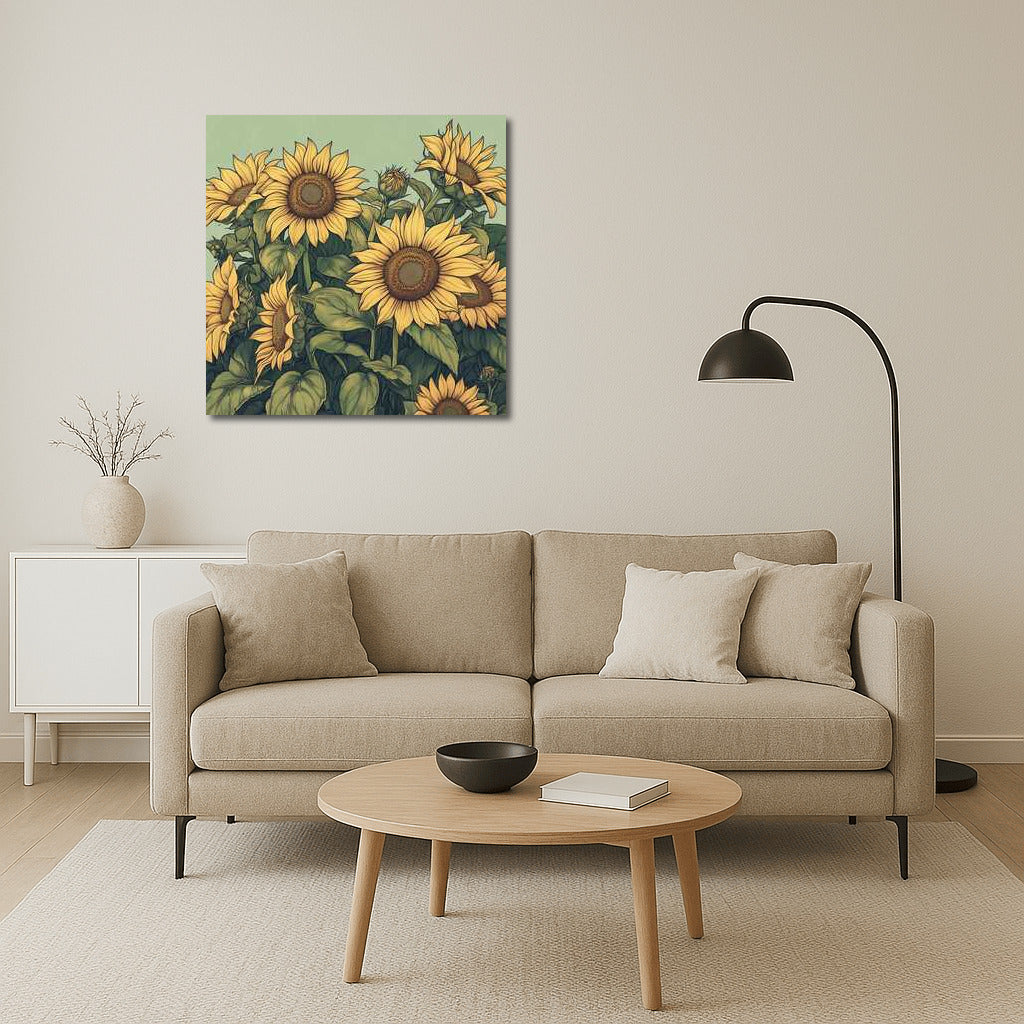 Sunny Sunflowers: Vibrant Illustration by Helianthus