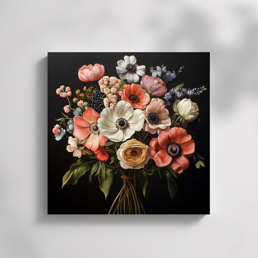 Bright Bouquet: Anemones and Peonies in the Interior