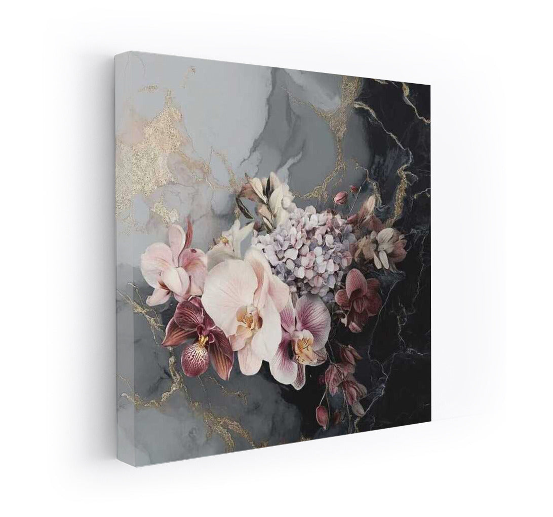 Orchids and Hydrangeas: Creative Flower Bouquet for Interior