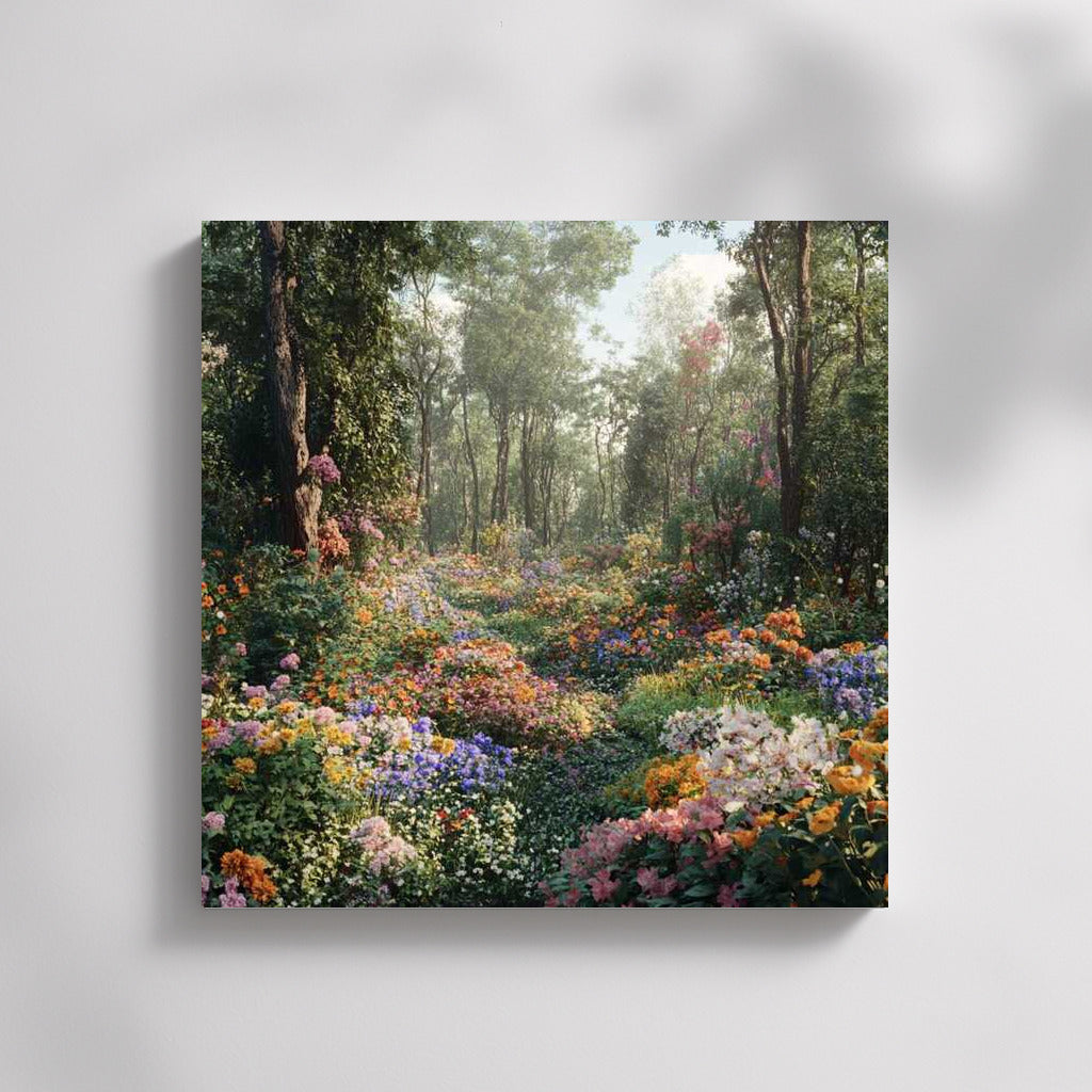 Flower Paradise: A Vibrant Garden of Petunias and Daisies