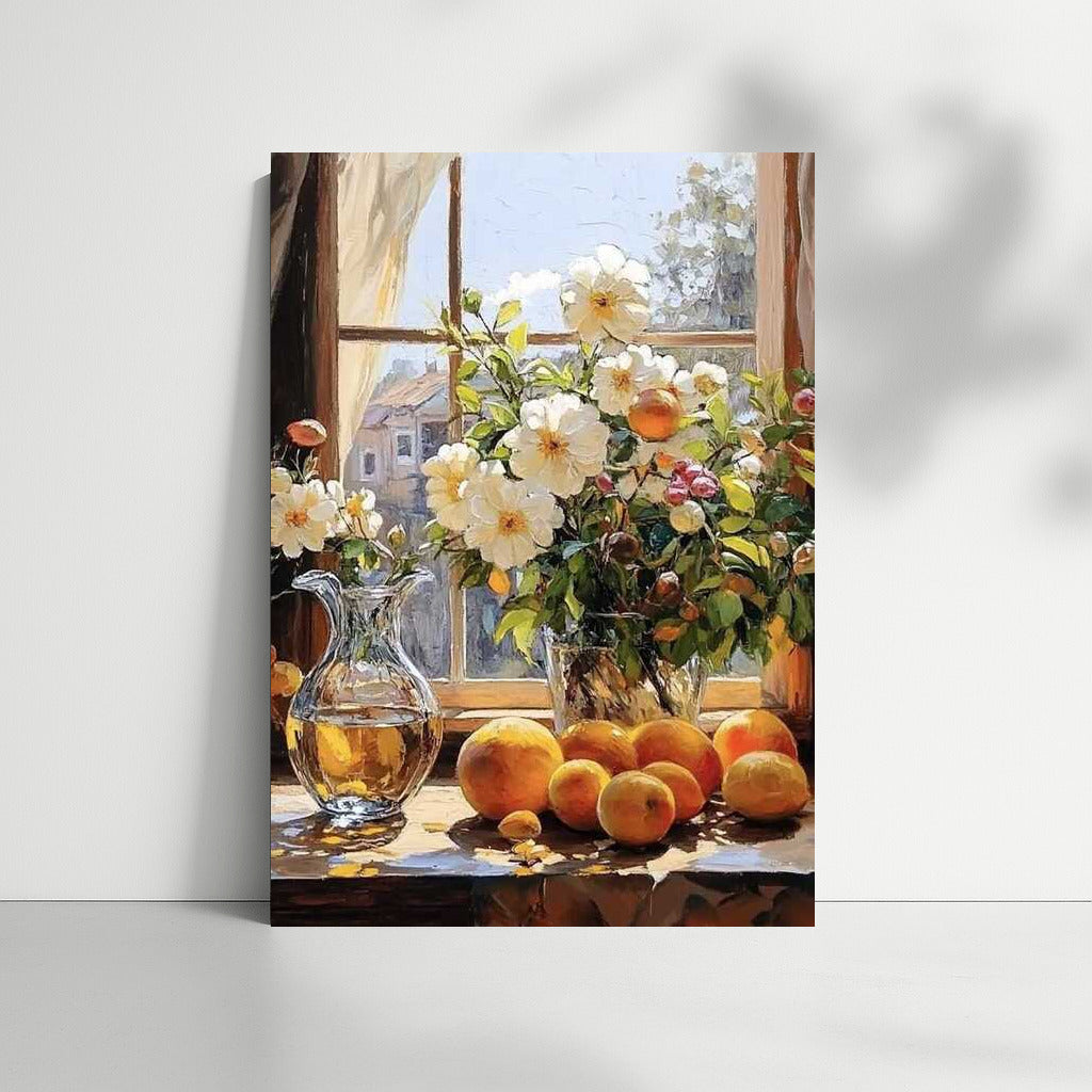 Tender Roses by the Window: Idyll of Light and Comfort