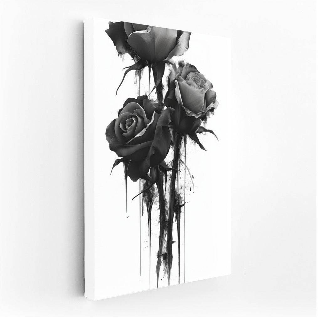 Mysterious Black and White Roses: Elegant Floral Decor for Romantics