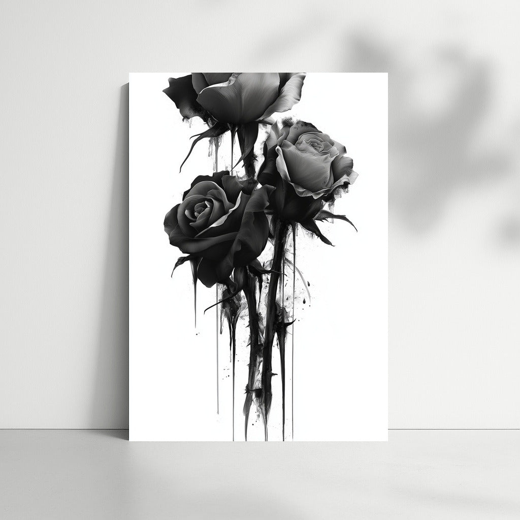 Mysterious Black and White Roses: Elegant Floral Decor for Romantics