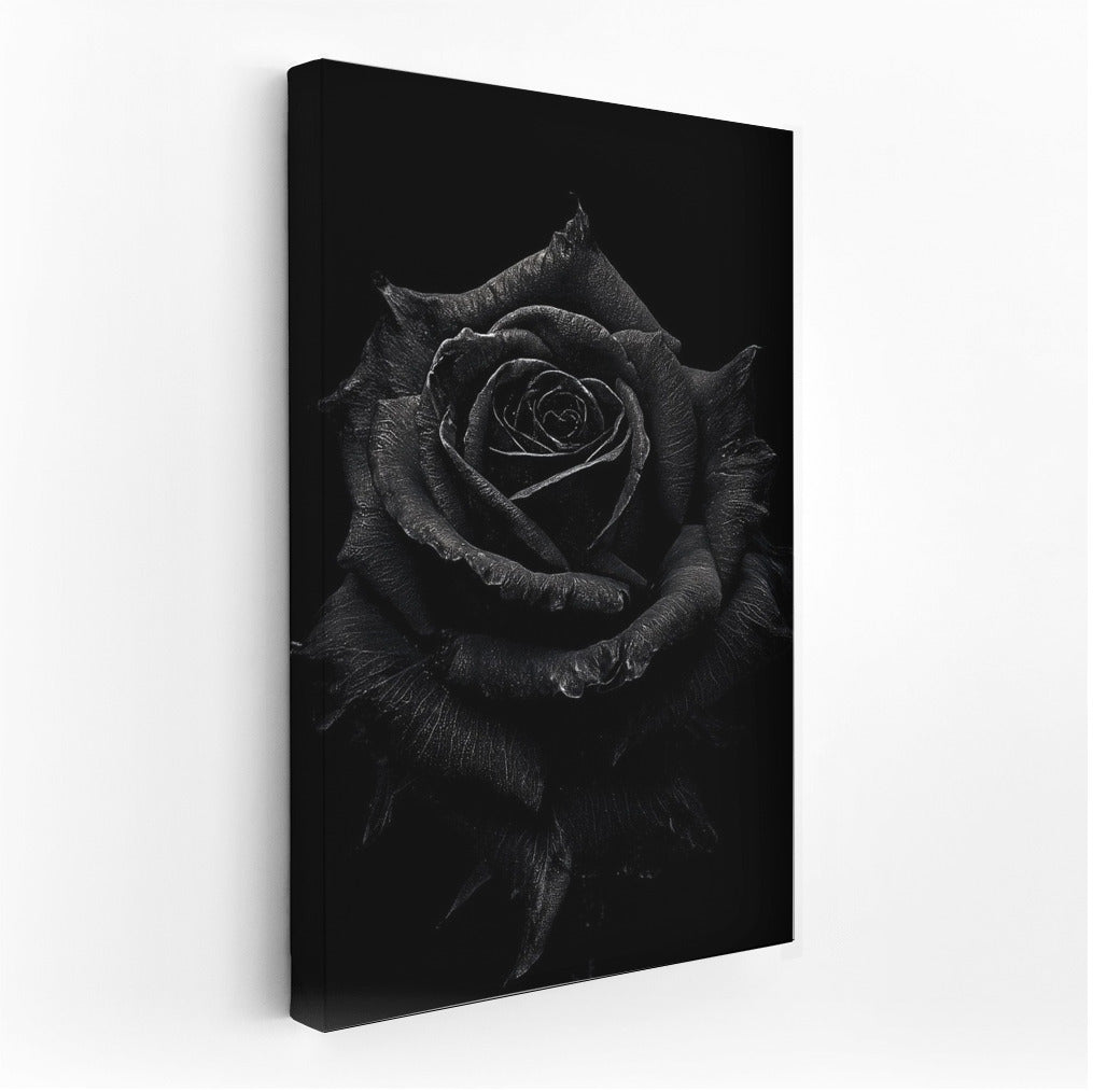 Mysterious Black Rose: Elegant Flower for Wall Decor
