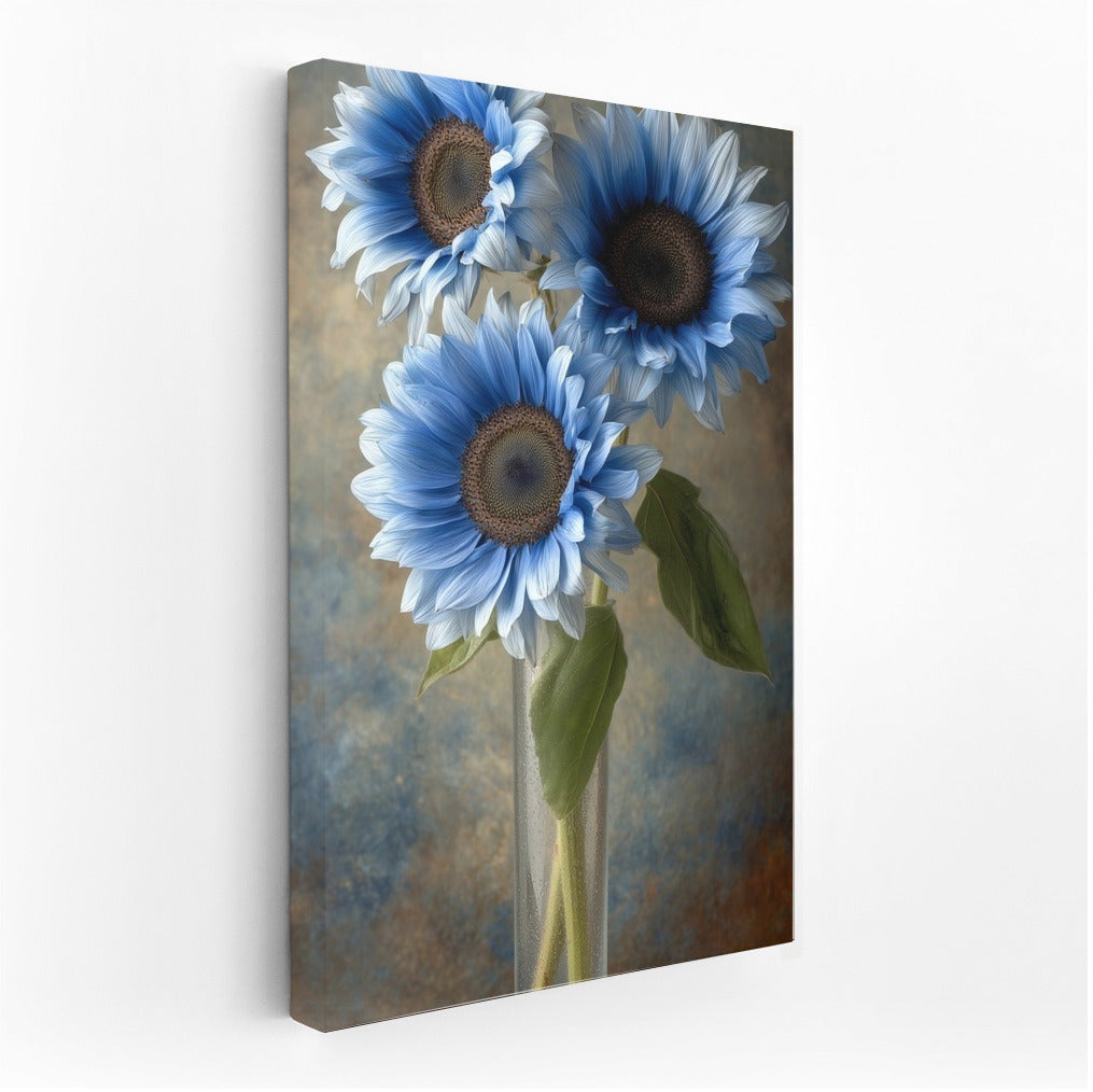 Blue Sunflowers: Flower Garden Magic for Interiors