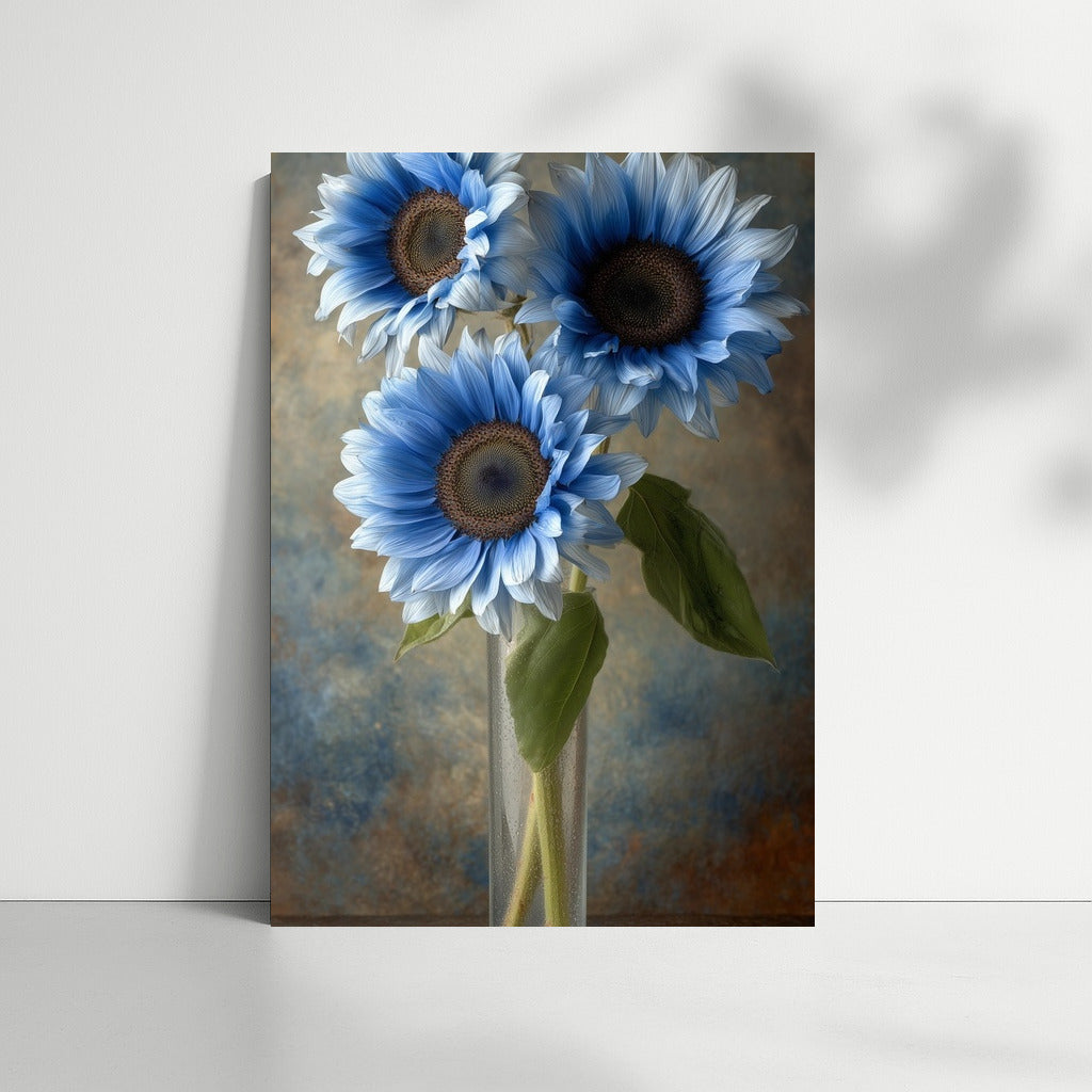 Blue Sunflowers: Flower Garden Magic for Interiors