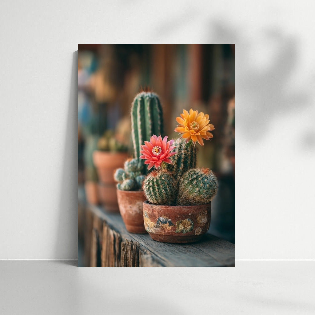 Opuntia Bloom: Exotic Cactus Flowers for Interiors