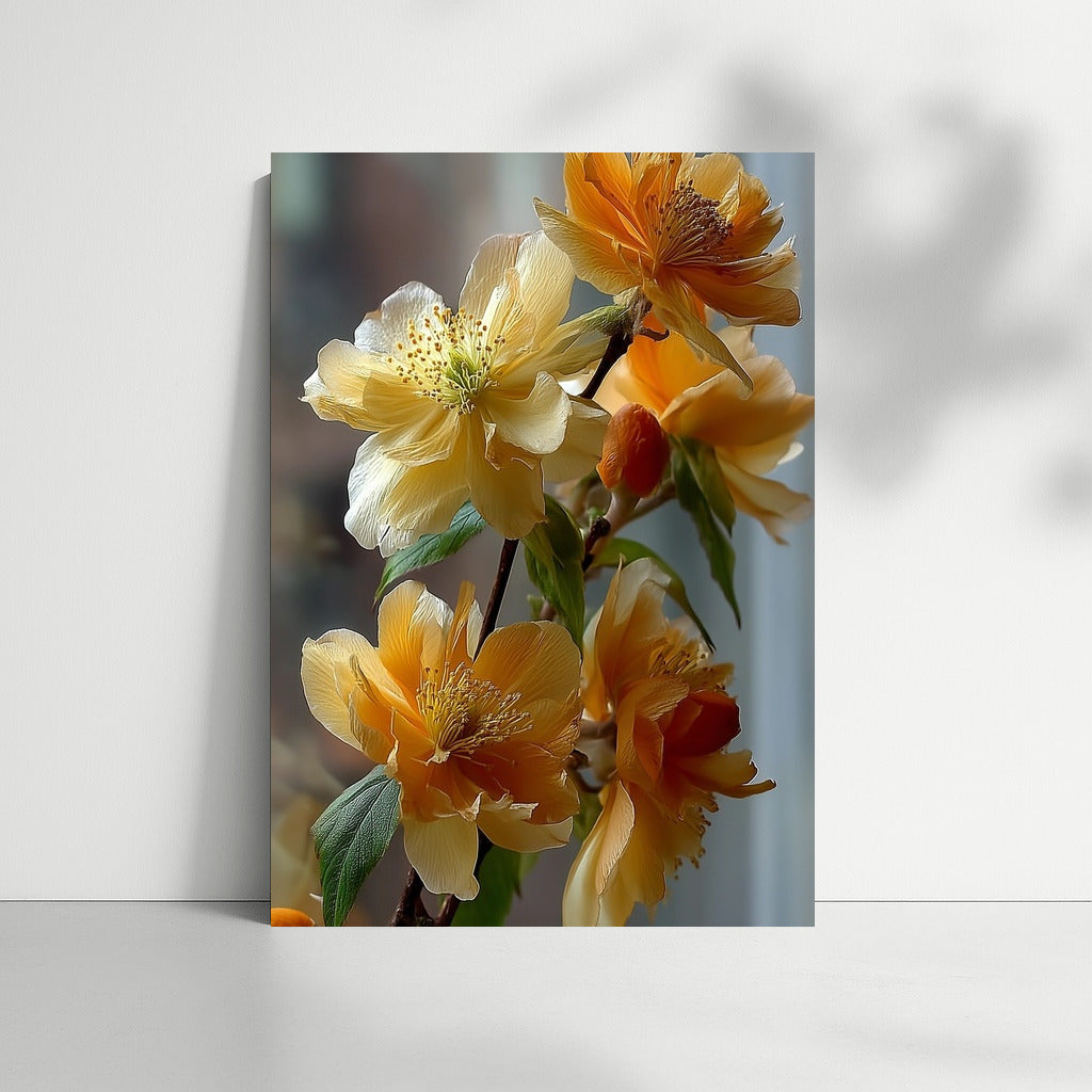Yellow Sunset Peonies: An Elegant Floral Masterpiece for the Interior