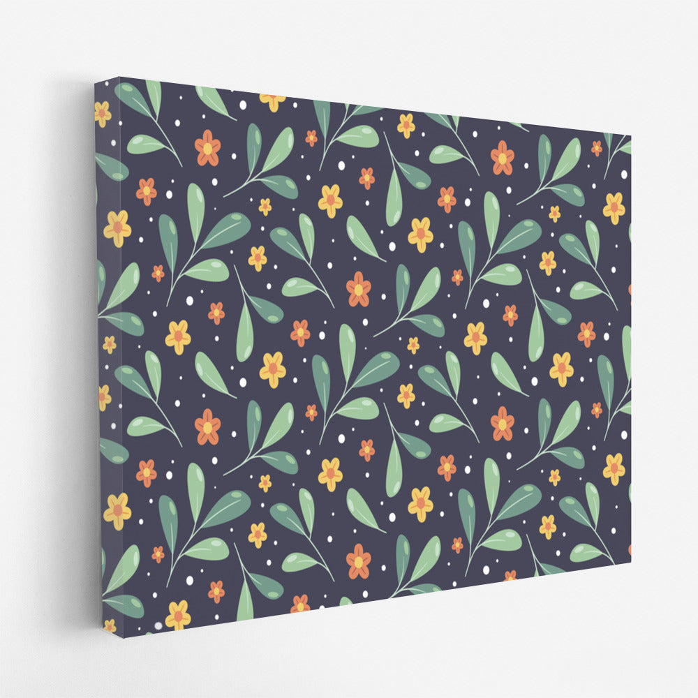 Orange Gerberas on Blue Background: Floral Wall Decoration for Cozy Interior