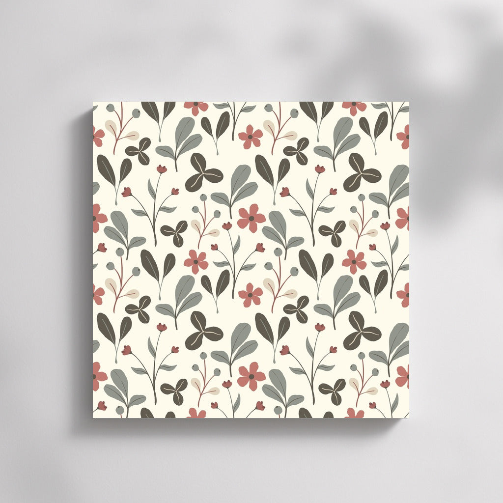 Blooming Garden: Delicate Tulips and Clover