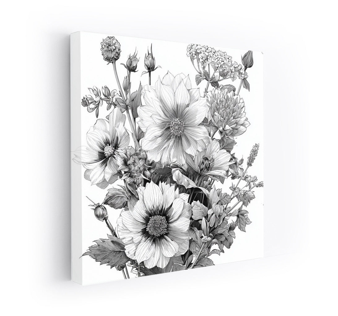 Dahlias in Blooming Dance: Elegant Interior Decor