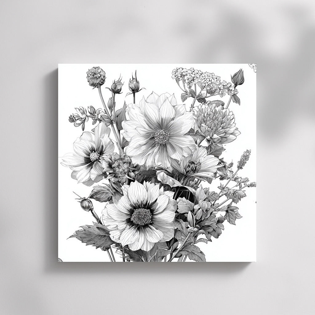 Dahlias in Blooming Dance: Elegant Interior Decor