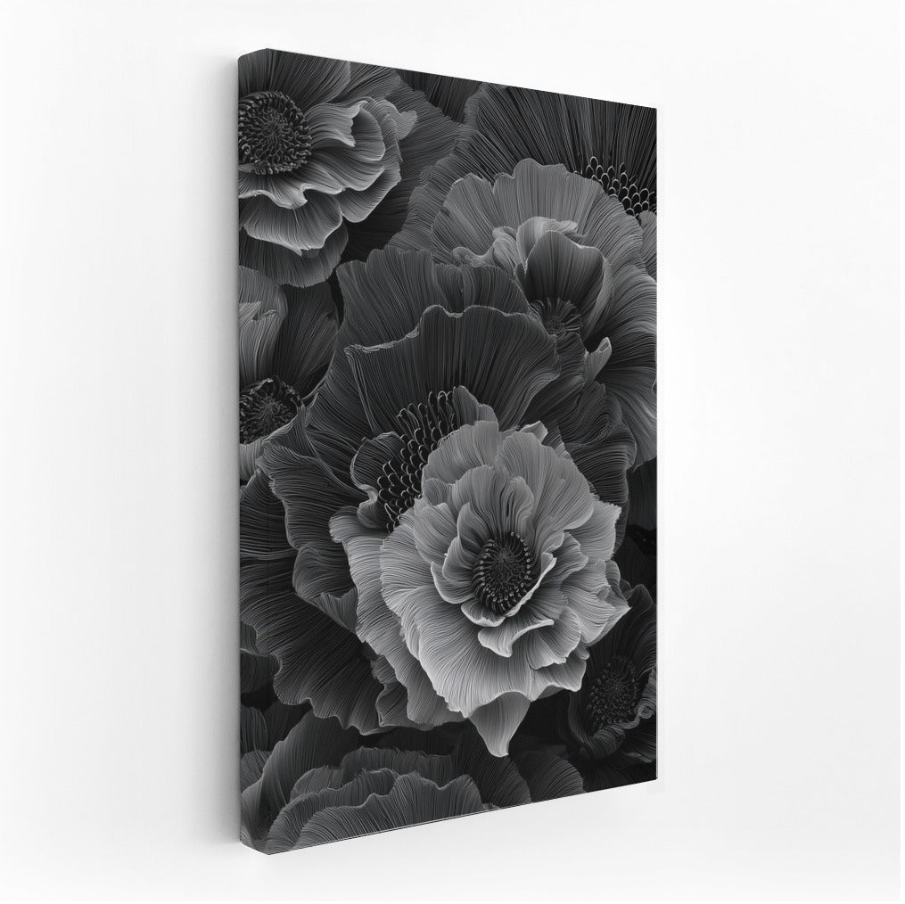 Black and White Anemones: Elegance and Style in the Interior