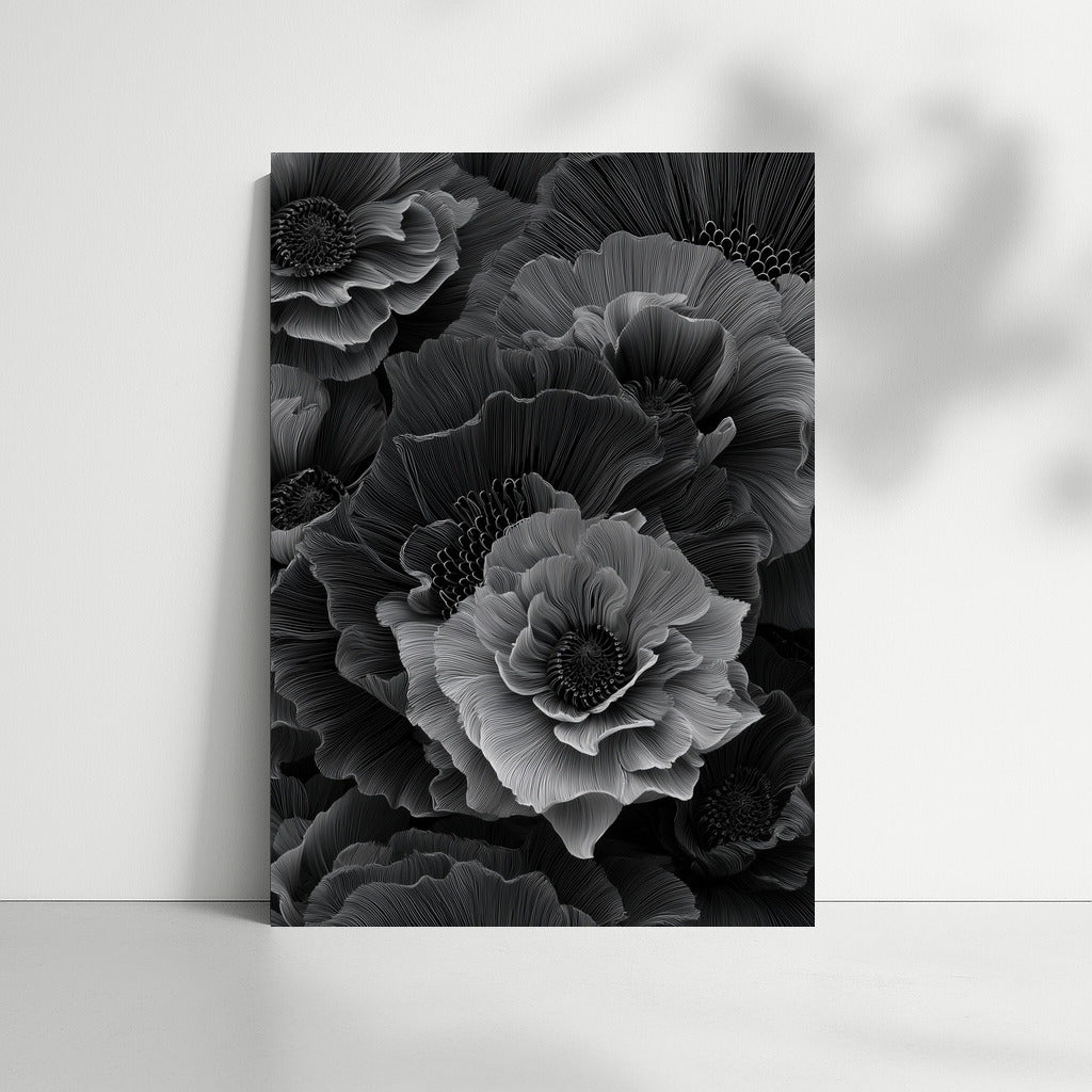 Black and White Anemones: Elegance and Style in the Interior