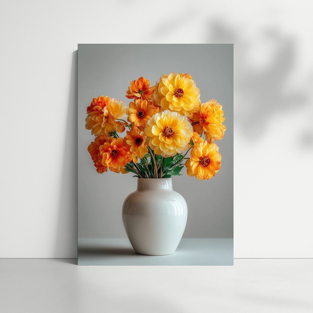 Sunny Dahlias: Bright Flowers for the Interior