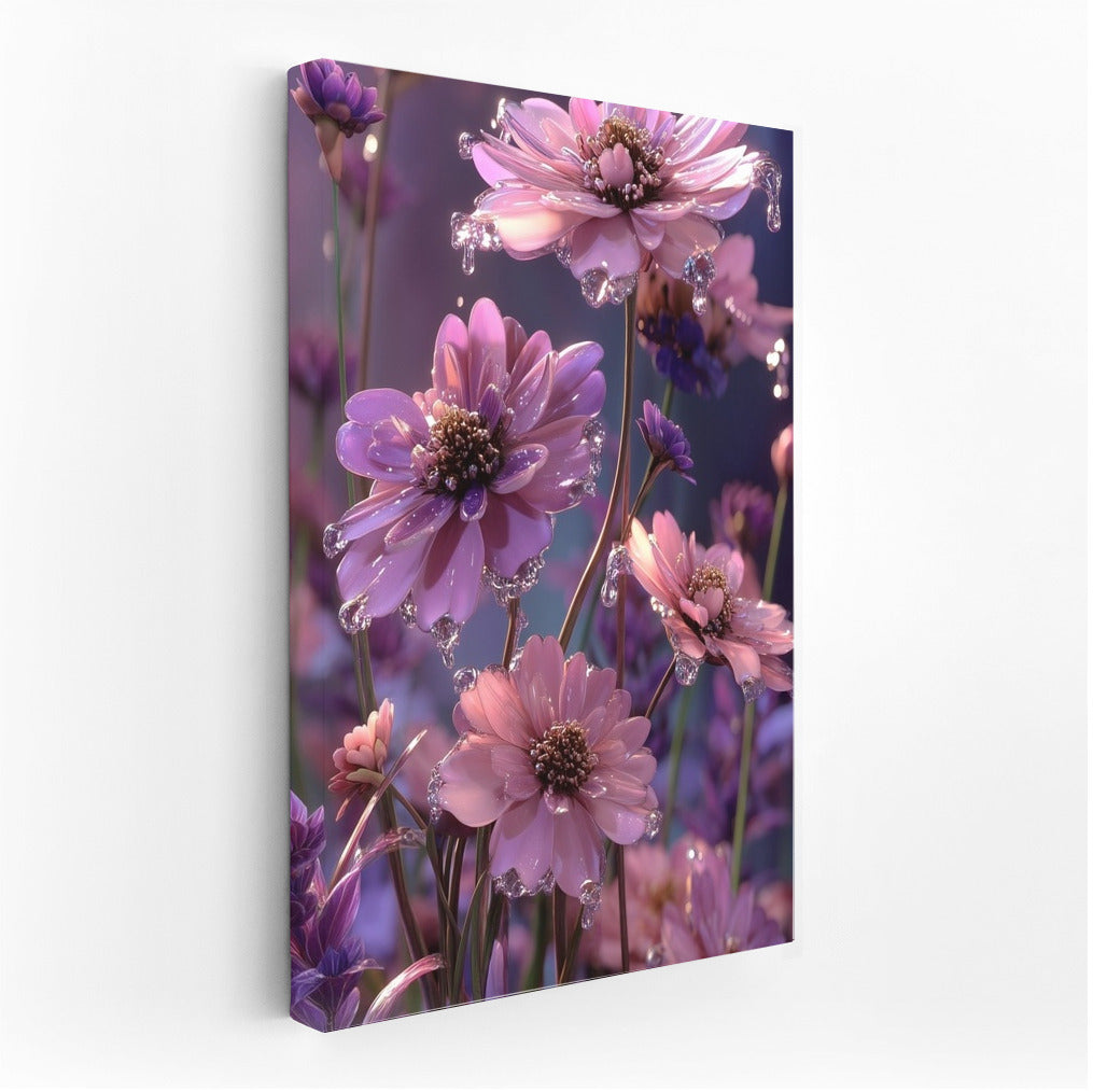 Morning Dew on Cosmos: Delicate Flowers for the Interior