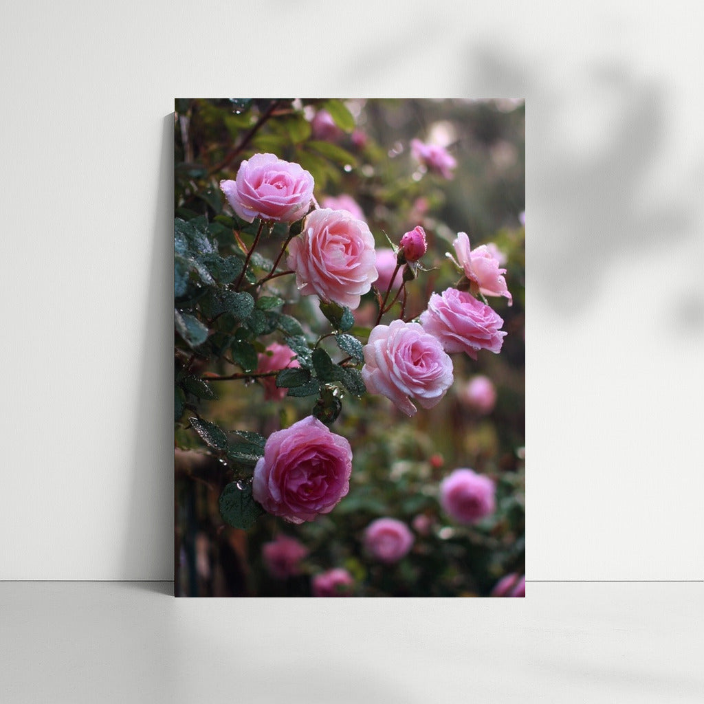 Blooming Charm: Pink Roses Grandiflora for Interior