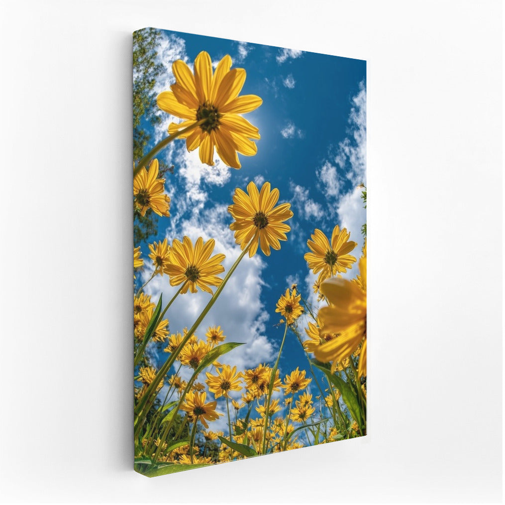 Sunny Sunflowers: Summer Mood in Bright Sky
