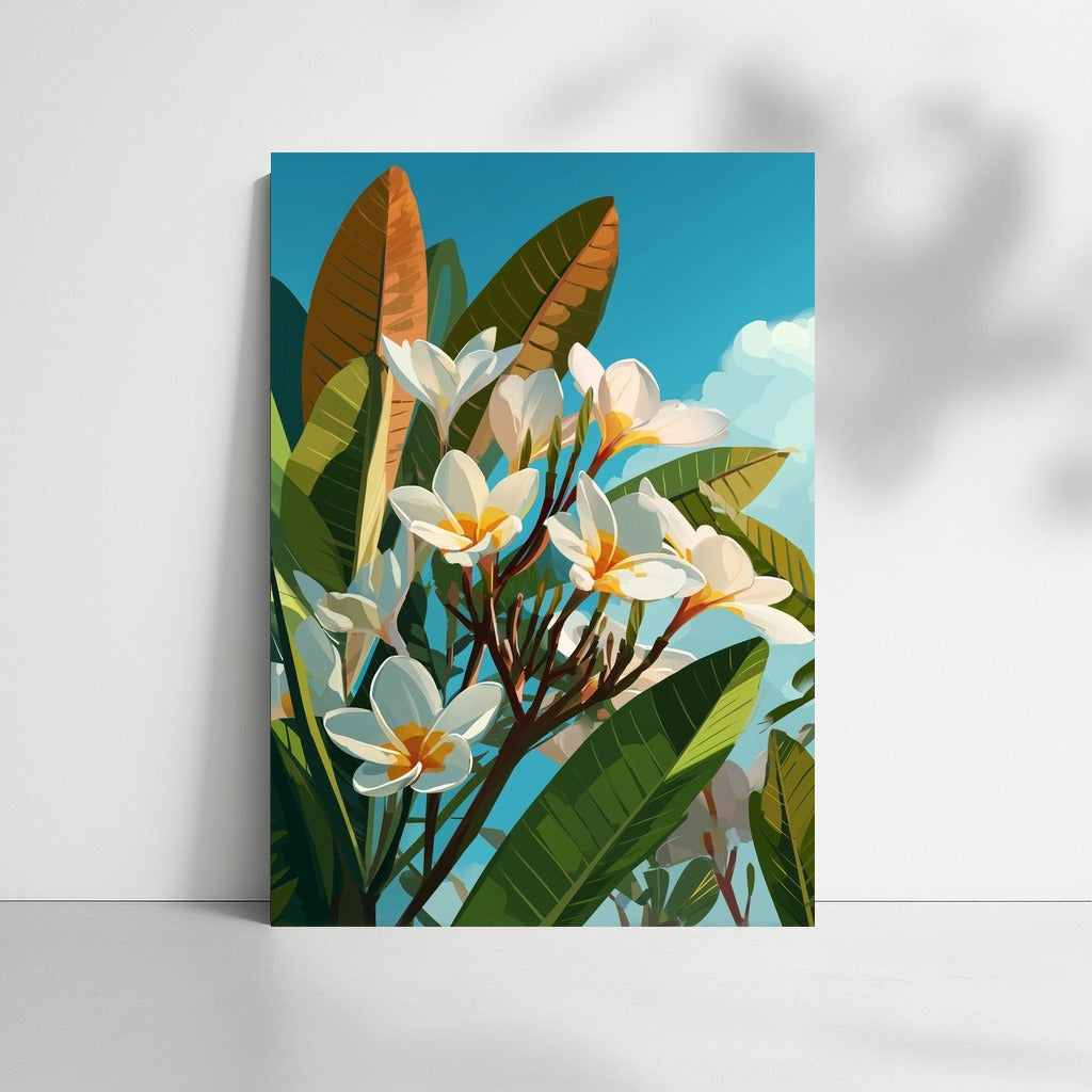 White Plumerias: Floral Symphony for the Interior