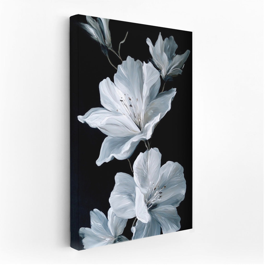 White Casablanca Lilies: Elegance on a Deep Background