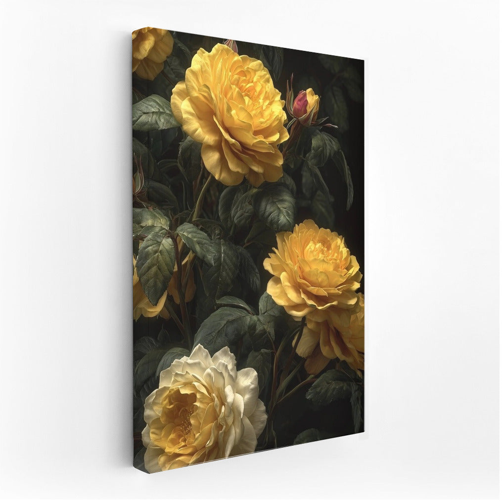 Golden Roses: Bright Flowers for the Interior