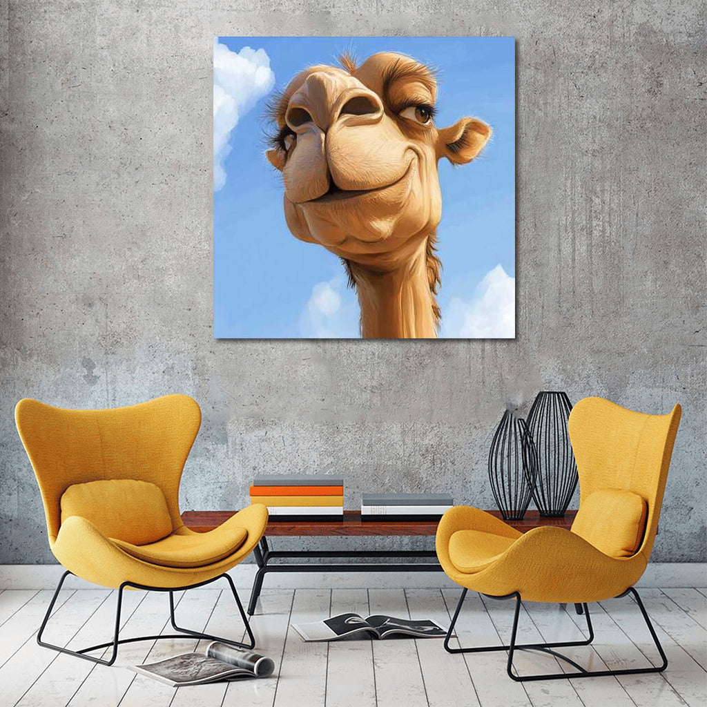 Funny Camel: Cartoon Style Caricature Charm