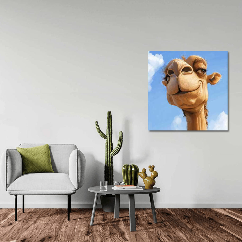 Funny Camel: Cartoon Style Caricature Charm