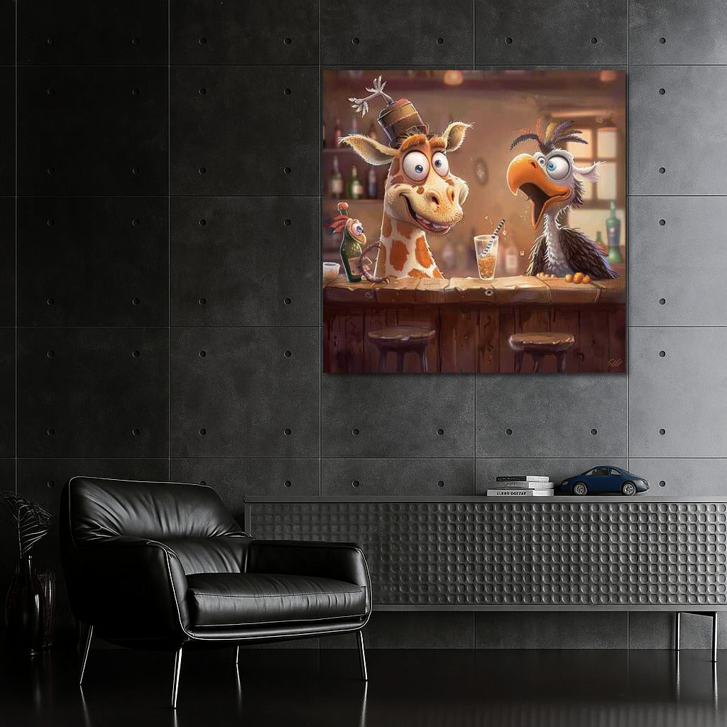 Funny Bar Dialogue: Giraffe and Pelican