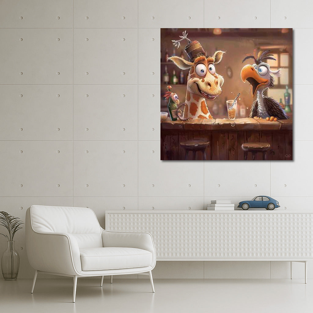 Funny Bar Dialogue: Giraffe and Pelican