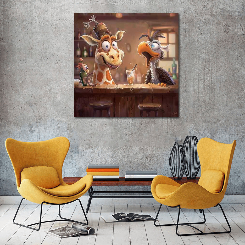 Funny Bar Dialogue: Giraffe and Pelican