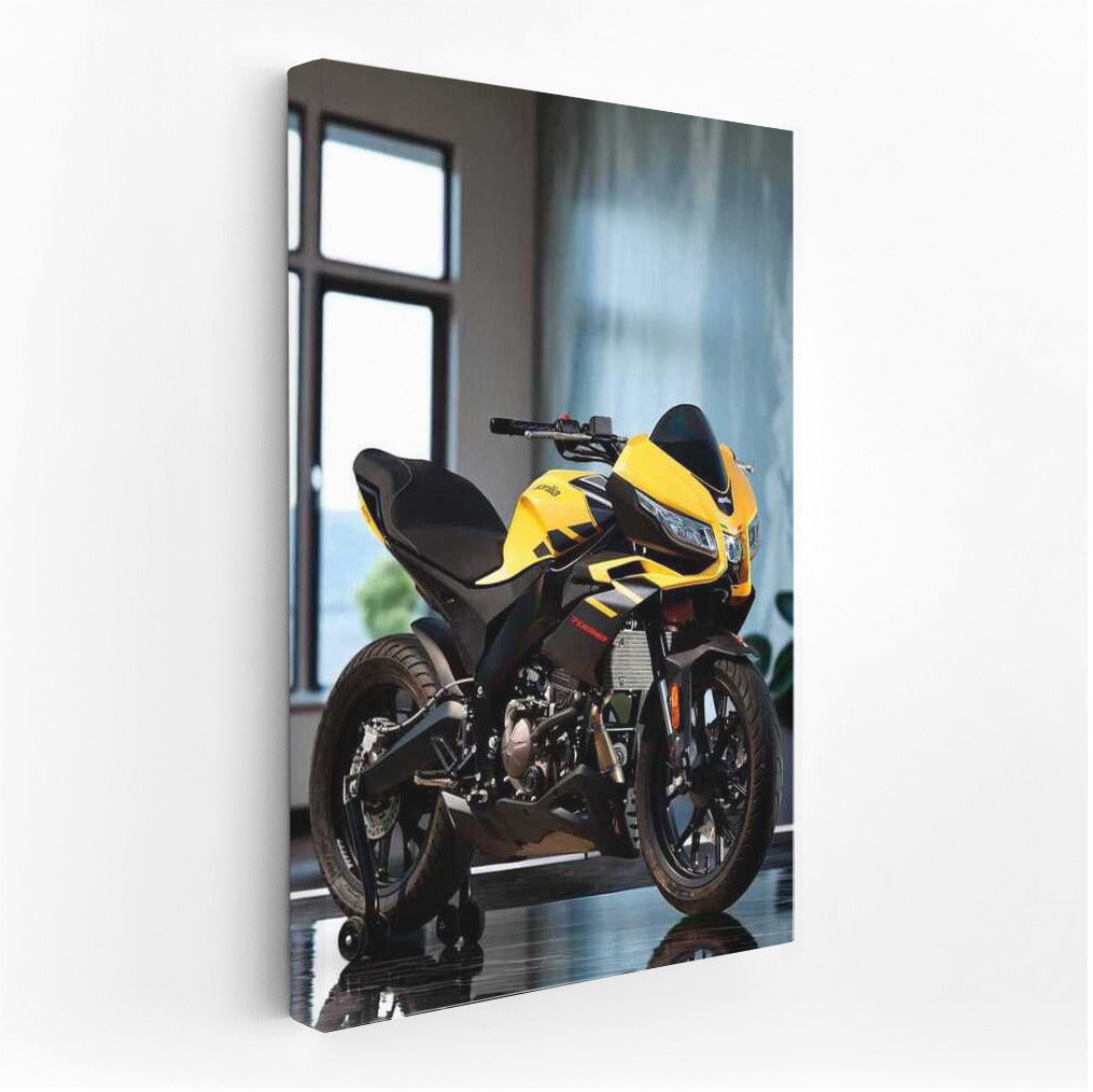 Speed and Elegance: Aprilia Tuono125 on Black Marble