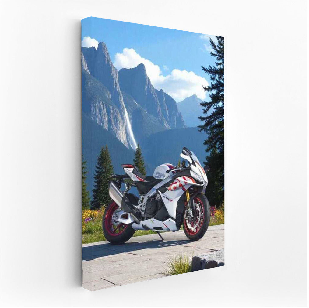 Aprilia RSV4: Speed and Freedom at the Mountain Waterfall