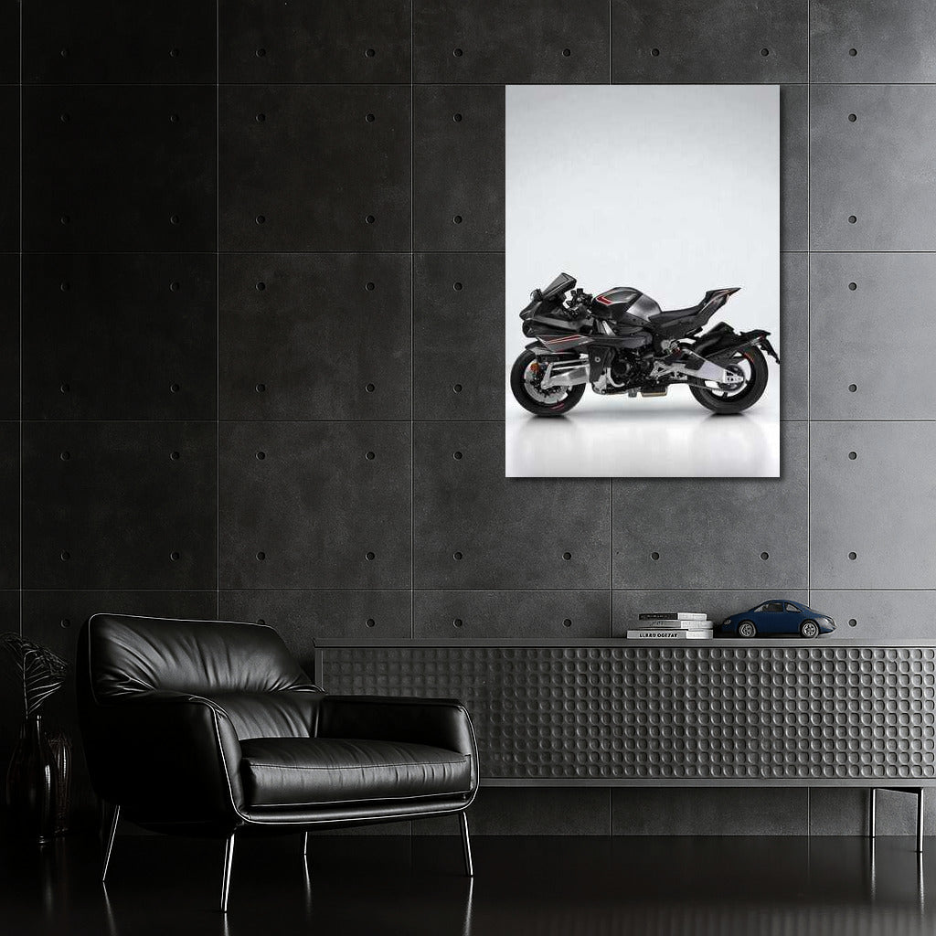 Bimota Tesi H2 Carbon: Power on a Gray Background