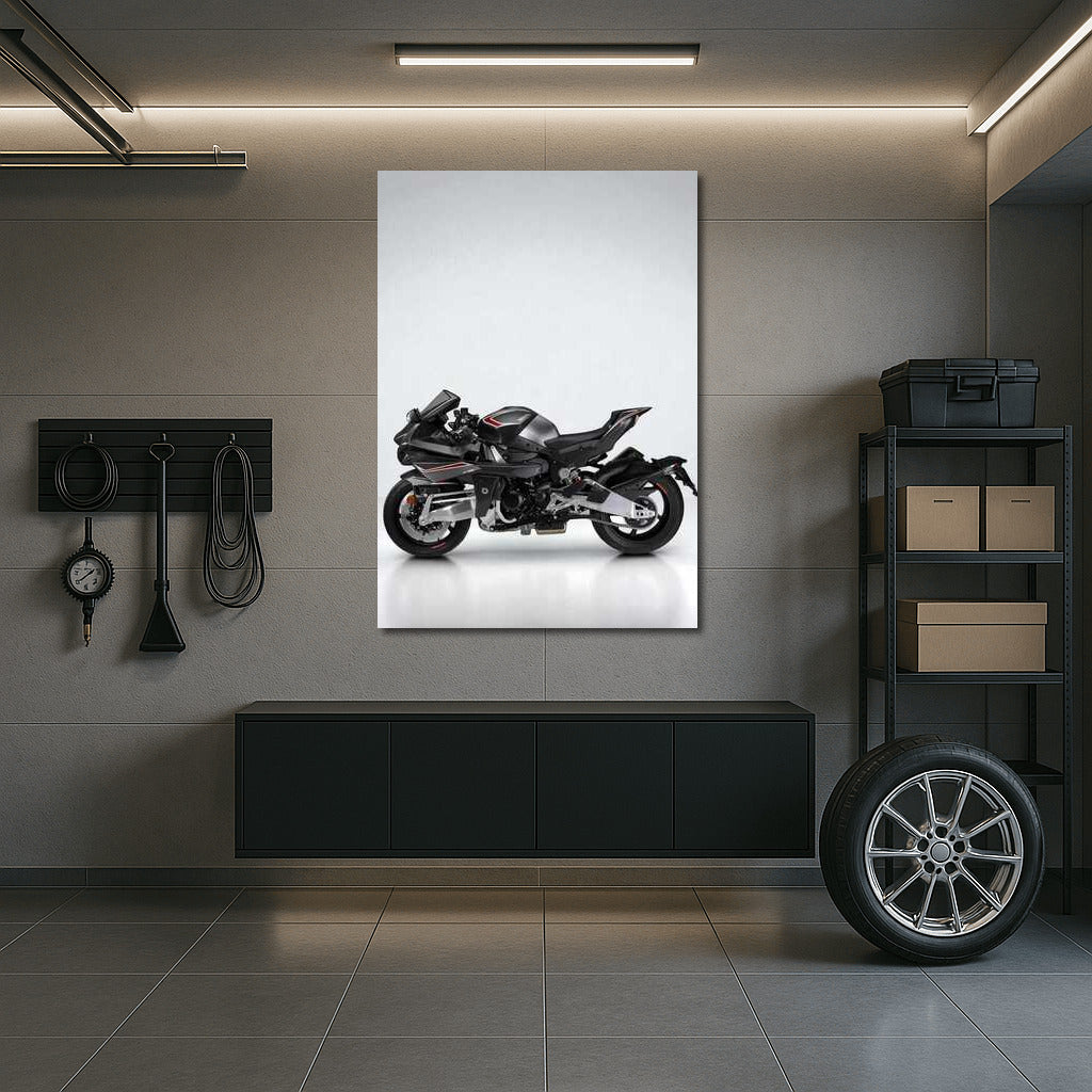 Bimota Tesi H2 Carbon: Power on a Gray Background