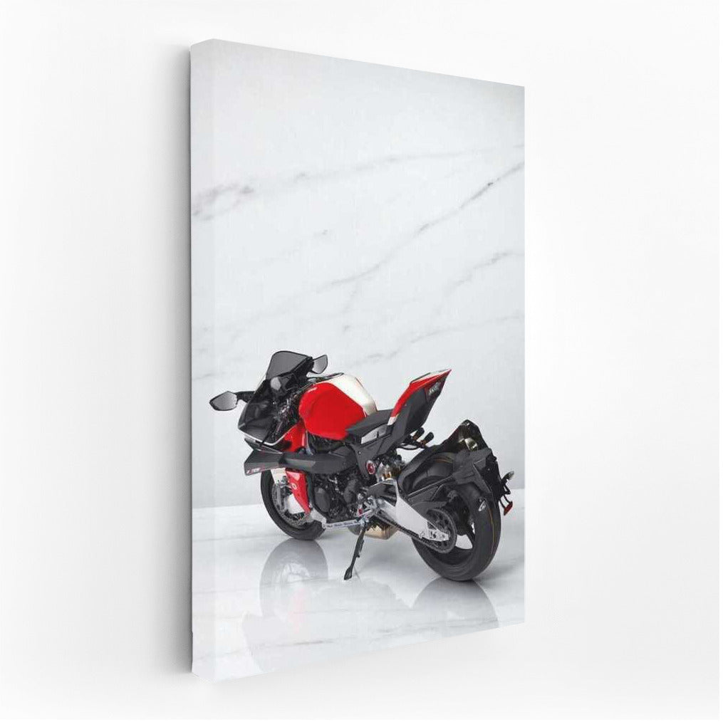 Bimota TESI H2 on Marble Background: Elegance and Speed of a Motorcycle